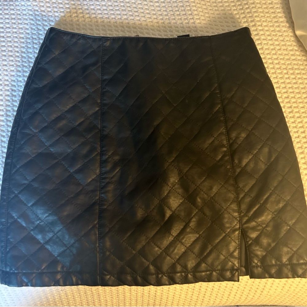 Black Faux Leather Forever 21 Miniskirt small